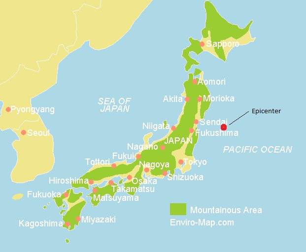 earthquake in japan map. Japan Earthquake 2011